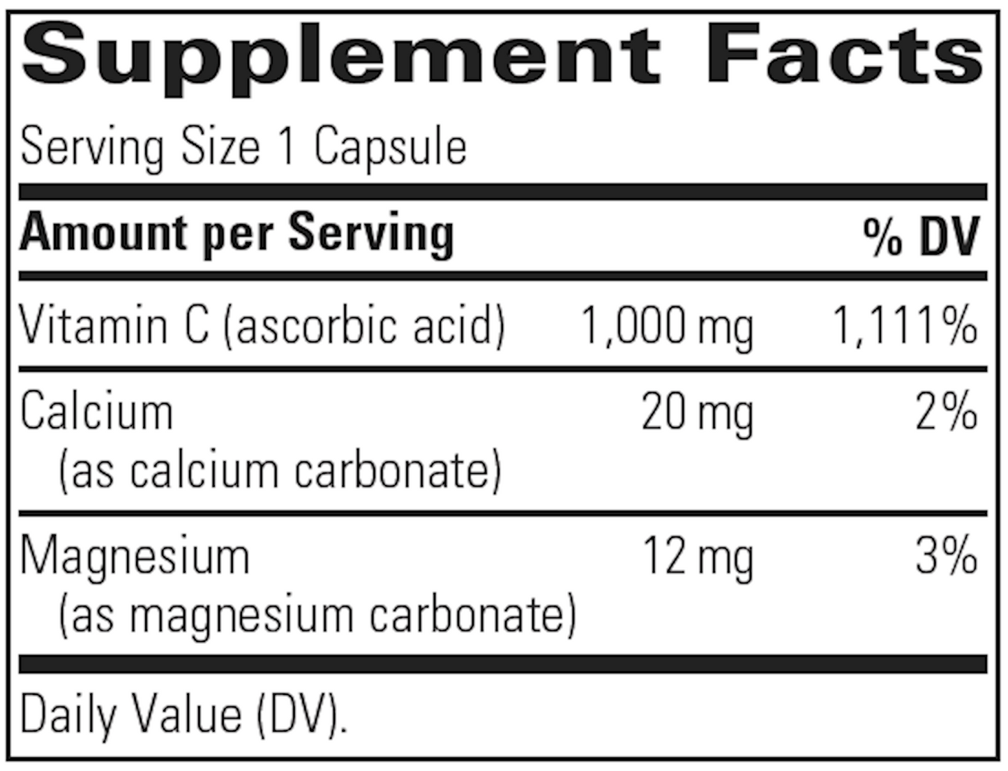 Vitamin C, Buffered, Integrative Therapeutics 1000 mg